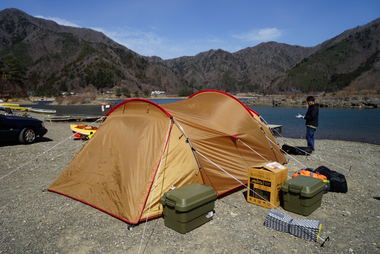 富士五湖の中でも格安でてきる 精進湖自由キャンプ場 Outdoor To Indoor